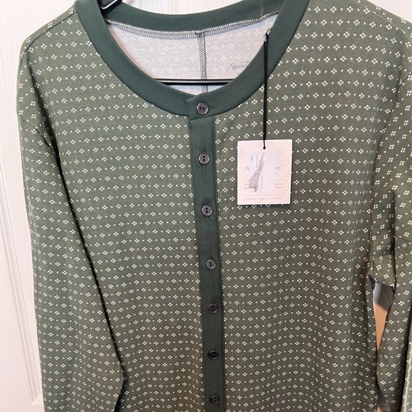 Hearth & Hand Magnolia Green Sz M Allover Fleck Union Suit 1pc NWT - Picture 6 of 12